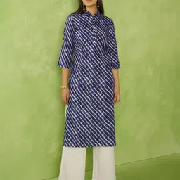 Anouk Women Striped Bandhani Festive Straight Kurta-image-25