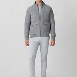 Mufti Men Mock Collar Solid Padded Jacket image 5