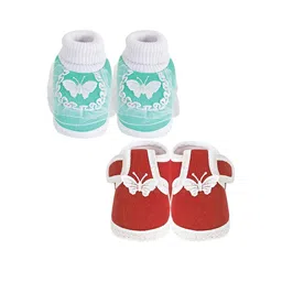 NESKA MODA Unisex Kids Cotton Booties image 3