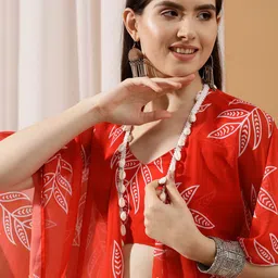 indo street Printed Top & Palazzo With Shrug Co-Ords image 2