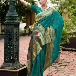 DWIJA FASHION Woven Design Zari Paithani Saree-picture-33