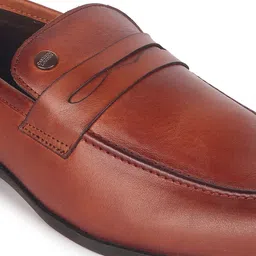 Carlton London Men Leather Round Toe Loafers image 5