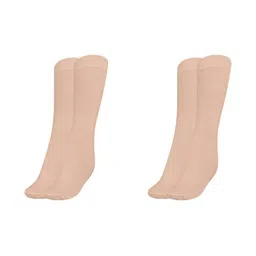 MUKHAKSH Men Pack Of 2 Solid Pure Cotton Calf Length Socks image 1
