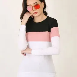 Realglimpse Colourblocked Round Neck Pure Cotton Regular Fit T-shirt-picture-36