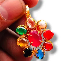 VANISHREE WORLD Multi Brass Pearls Gold-Plated Pendant-image-80