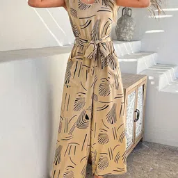 StyleCast Abstract Printed Waist Tie-Ups Basic Jumpsuit-picture-31
