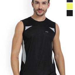 FTX Pack Of 4 Color Blocked Round Neck Gym Vests 709-2_709-5_709-10_709-12-S-picture-23