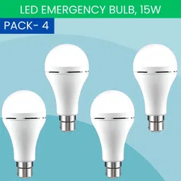 guggu 15W Rechargeable Inverter LED Bulb with Upto 4H.Power Cut Lighting Pack of_4D330 4 hrs Bulb Emergency Light-picture-30