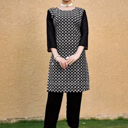 Moda Rapido Women Ethnic Motifs Embroidered Regular Thread Work Kurta with Trousers-image-54