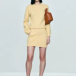 Mast & Harbour Round Neck Top With Skirt Co-Ords Set-picture-34