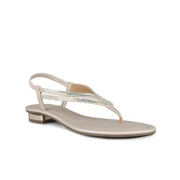 Inc 5 Women Embellished Ethnic T-Strap Open Toe Flats-picture-16