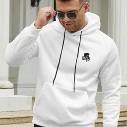 Triptee Men Pure Cotton Printed Hooded Sweatshirt image 2