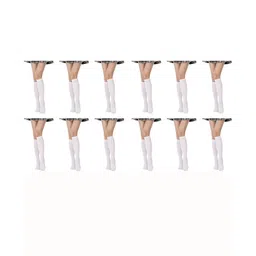 MUKHAKSH Unisex White Socks-picture-30