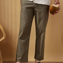Dennis Lingo Men Cotton Relaxed Fit Mid-Rise Trousers-picture-15