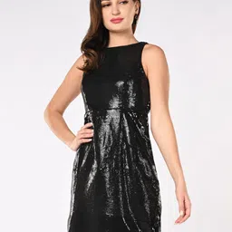 iti ItiSolid Black Embellished Mini Dress image 3