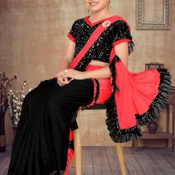 HARPITA Sequinned Ready to Wear Saree image 4