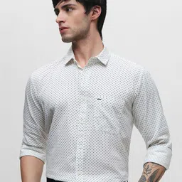 Klub Fox Men Slim Fit Opaque Printed Casual Shirt-image-74