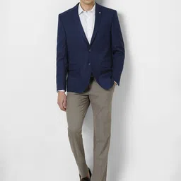 Van Heusen Self Designed Notched Lapel Collar Slim-Fit Single Breasted Blazer image 3