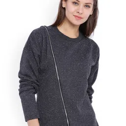 Campus Sutra Women Cotton Round Neck Sweatshirt-image-30