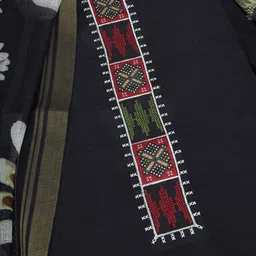 Soch Floral Printed Linen Unstitched Dress Material image 3