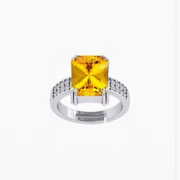 sidharth gems jemskart 9.25 Ratti Gemstone Sunela Citrine Ring image 2