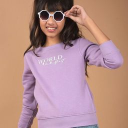 Crimsoune Club Girls Typography Printed Pullover Sweatshirt-picture-44