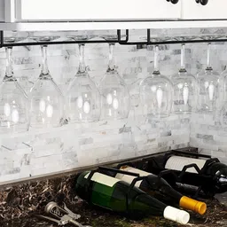 mbcare 2-Black Steel Glass Holder, Wine Rack, Stemware Holder image 4