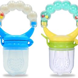 chinmay kids New Born Baby Pacifier With Rattle Handle Silicone Safe Fresh Fruit Feeder Soother-picture-32