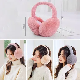 fd florida Simple Plain Winter Hot Foldable Women Ear Muff image 3