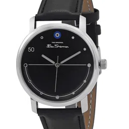 BEN SHERMAN Men Embellished Dial & Leather Straps Analogue Watch BS094B image 3