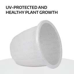 Kuber Industries White 6 Pieces Textured Lightweight Planters image 3