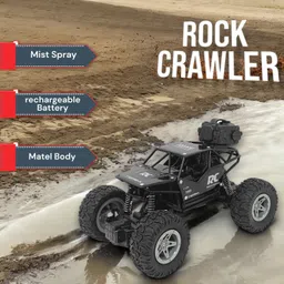 fanseekart Remote Control Metal Rock Crawler monster Car with Smoke mist Effect for kids_25 image 4