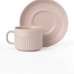 clay craft Pack of 12 Ceramic A Versatile & Stylish Tea Set Featuring 6 Tea Cups, 6 Saucers image 3