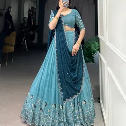 krishu ethnics Embroidered Semi Stitched Lehenga Choli image 1