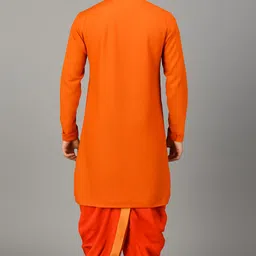 svatantra Men Cotton Blend Kurta Dhoti Set image 2