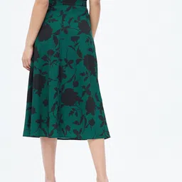 harpa Women Floral Print A-line Green Skirt image 2