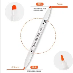 pathos india Dual Tip DOT Marker Pens 12 Colors Round DOT for Art,Coloring Sketching,Drawing image 2