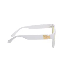 GARTH Unisex Yellow Lens & White Sunglasses with UV Protected Lens GRT_JM_WHT_YLW image 4