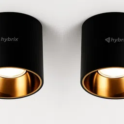 hybrix LED (6 Watt) Drum Light | Cylinder Light | Spot wall/Ceiling Surface Light, Rose Gold Chrome, IP67 Waterproof, Indoor/Outdoor Use, Optical COB LED, Black Body, Natural White Light (PACK OF 2) Post Light Outdoor Lamp-picture-23