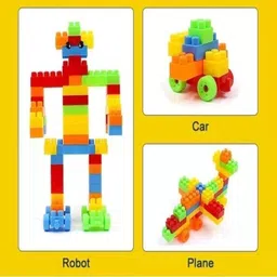 kiddovate Building Blocks with Wheel/Smart Activity Train Blocks For Kids 100+pcs image 2