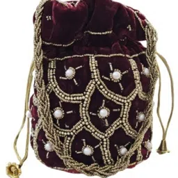 sunesh creation Women Maroon Potli-picture-29