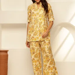 HERE&NOW Floral Printed Tunic With Palazzo Co-Ords image 4