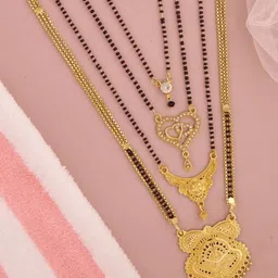 Bhanu diam Gold-Plated Brass Mangalsutra-picture-15