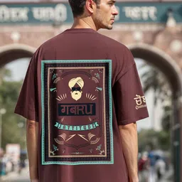 Bewakoof Heavy Duty Punjab Jattitude Graphic Printed Oversized Cotton T-shirt-picture-12