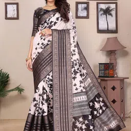 KALINI Floral Zari Silk Blend Saree-image-89