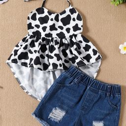 LULU & SKY Girls Printed Halter Neck Top With Shorts-picture-30
