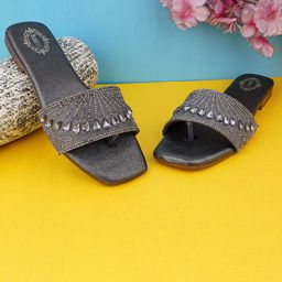 BAESD Women Embellished Party Open Toe Flats-picture-36