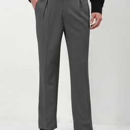 SHOWOFFFF Men Comfort Low-Rise Pleated Formal Trousers-picture-38