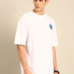 Mast & Harbour Men Printed Drop-Shoulder Sleeves Bio Finish Pockets T-shirt-picture-39