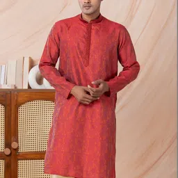 DEVOILER Men Ethnic Motifs Thread Work Kurta-picture-19